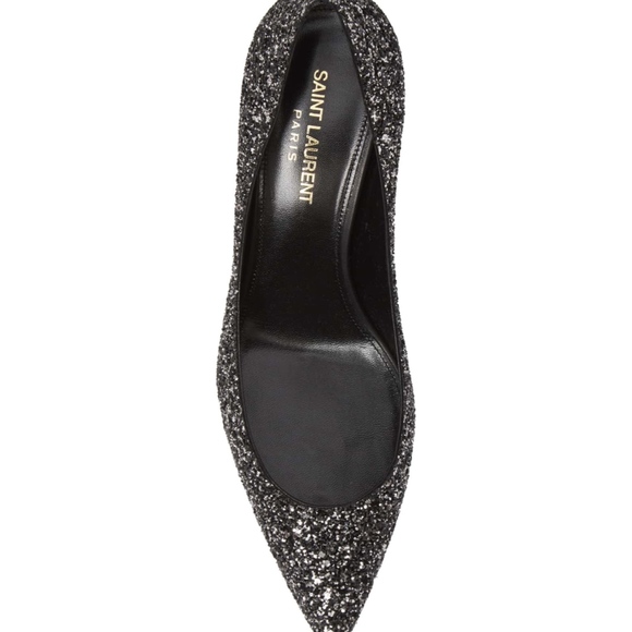 New Authentic SAINT LAURENT Glitter Pump - Picture 6 of 12